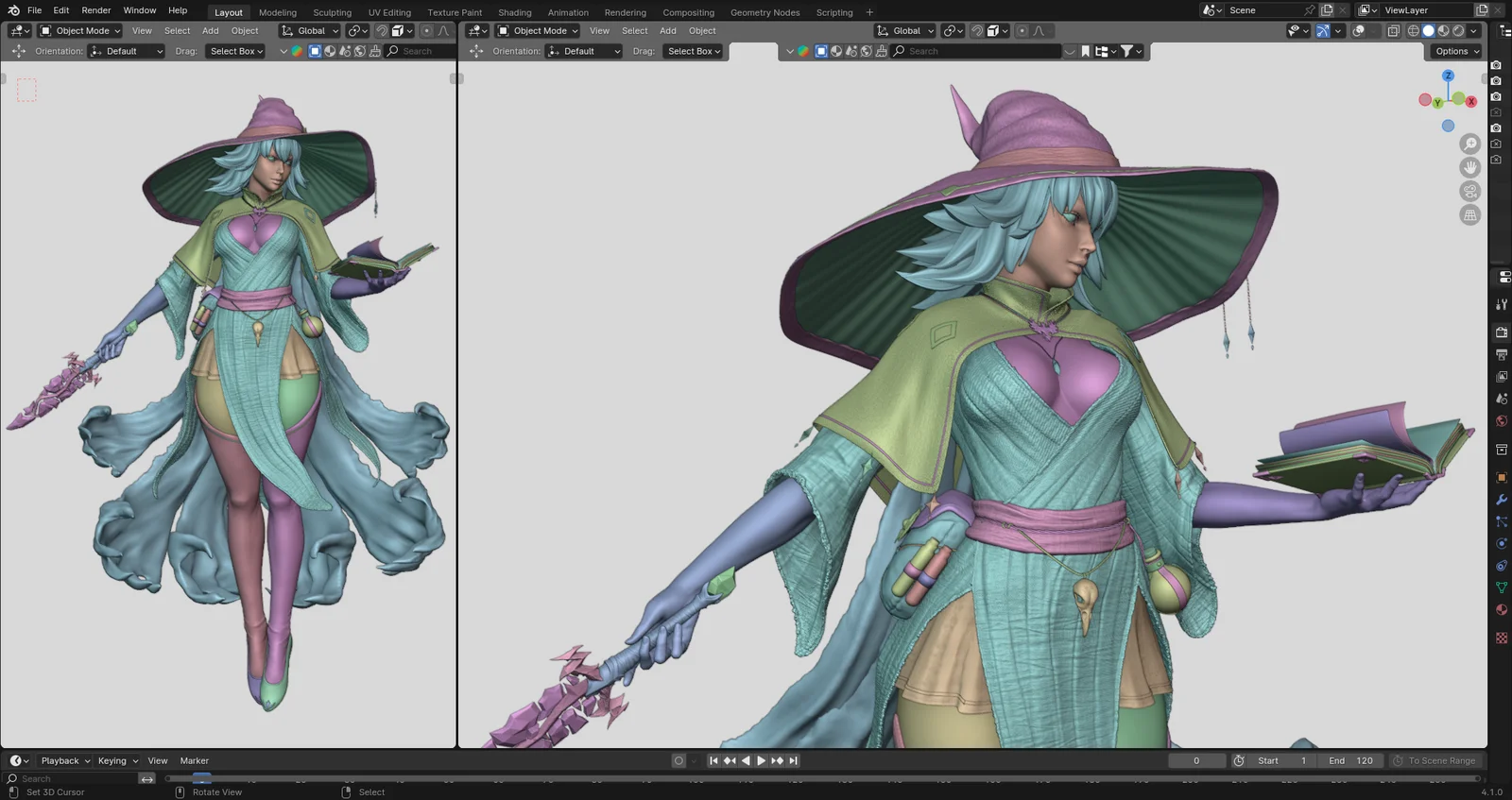 Witcher Character Sculpt Process screenshot 7