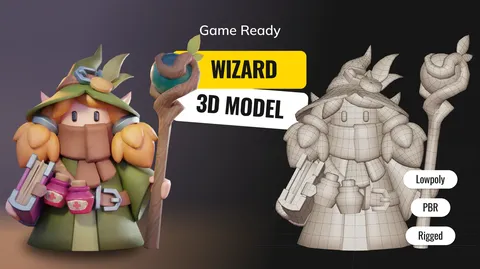 Wizard Character - Blender 3d models