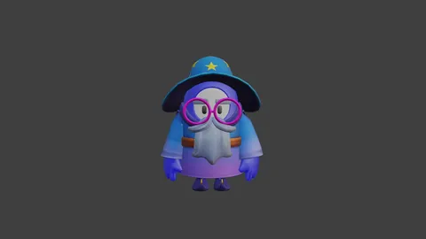 Wizard Fall Guy Rig - Blender 3d models