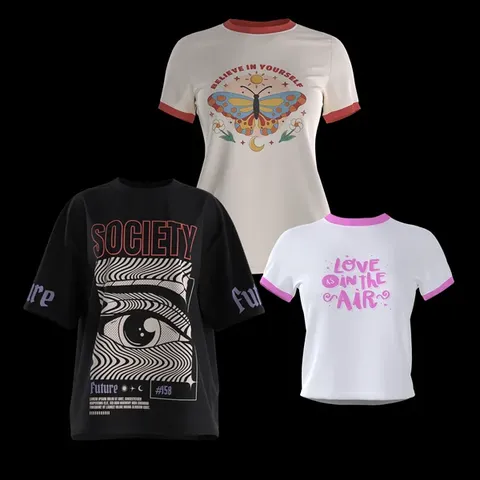 Women's Animated T-Shirt Mockup Pack - Blender scenes