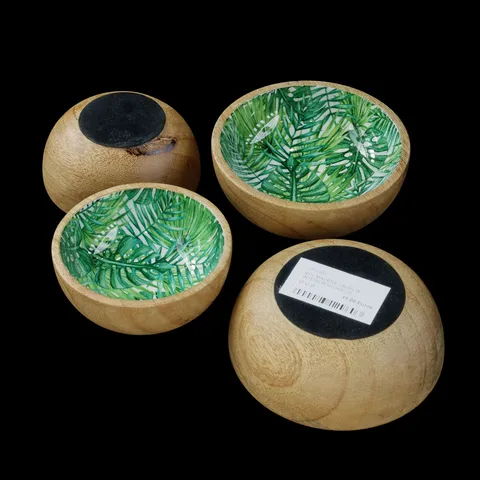 Wood Monstera Bowl Set - Blender 3d models