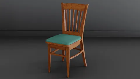 Vintage Wooden Chair - Blender 3d models