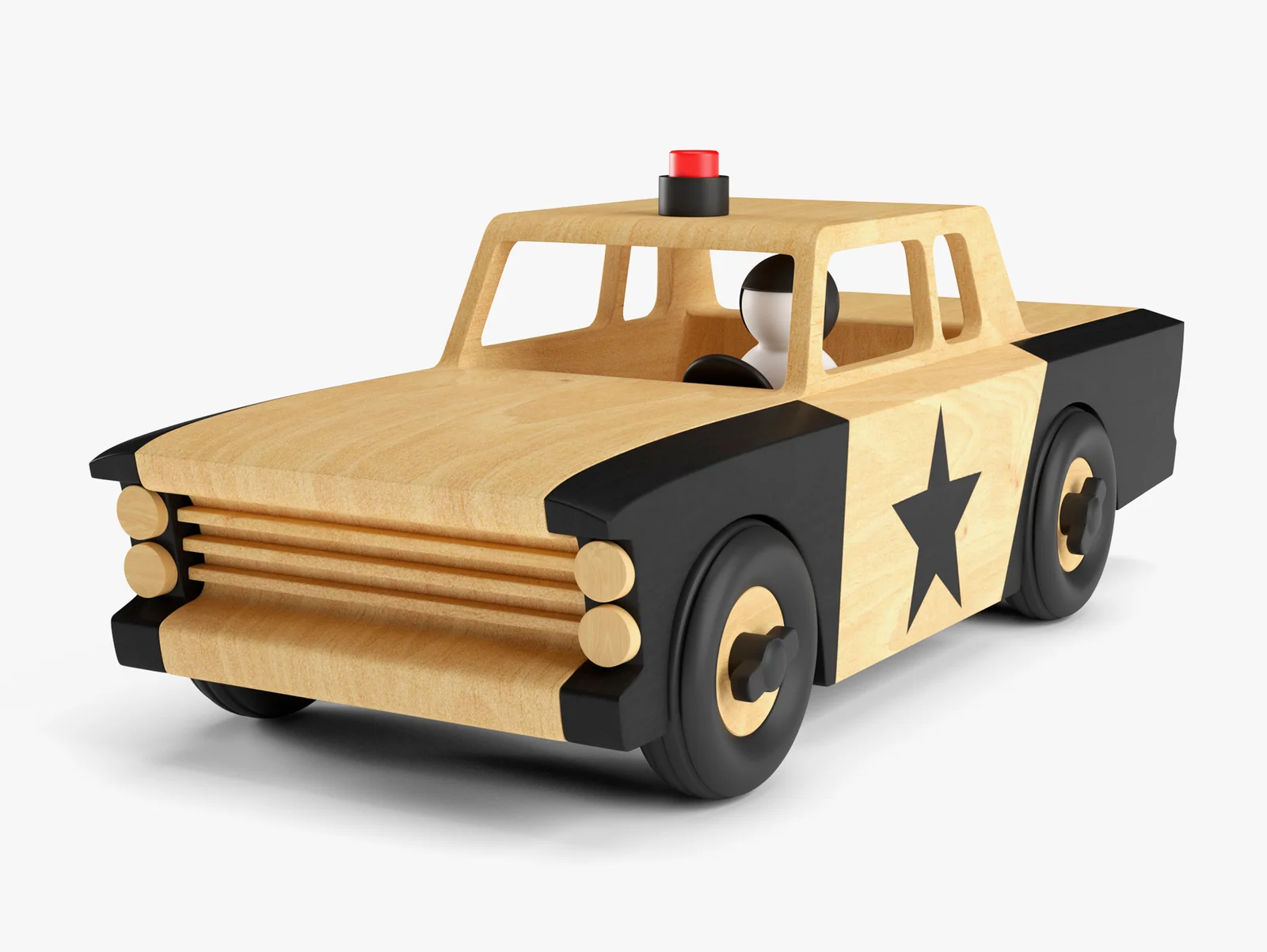 Wooden Toy Police Car screenshot 3
