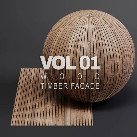 Wood Facades Vol 01 - Blender textures & materials