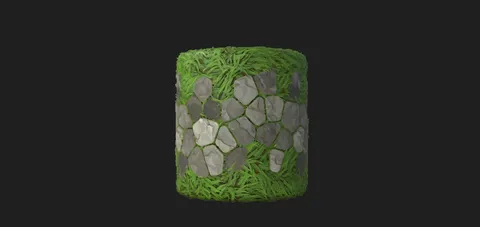 Stylized Worn Stone Path - Blender textures & materials