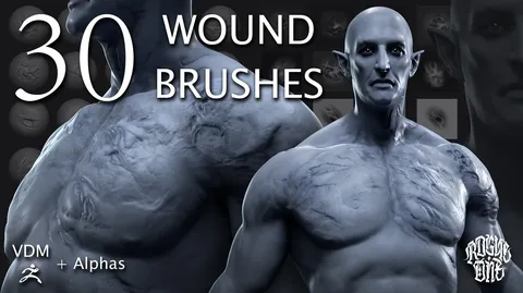 Wound Brushes Pack - Blender sculpting brushes