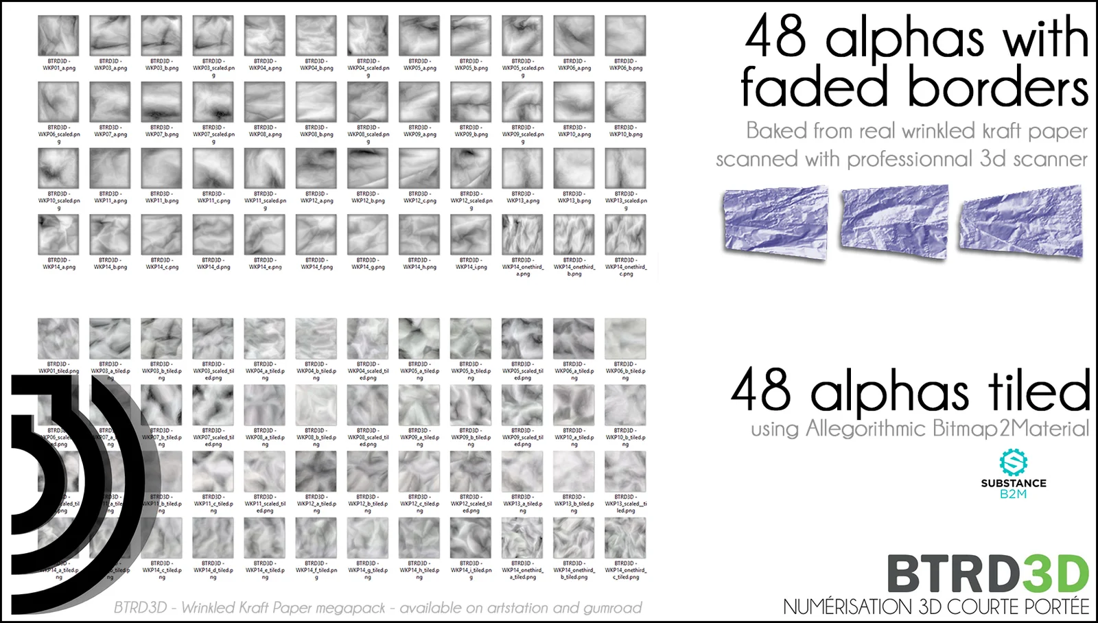 Wrinkled Kraft Paper Alphas screenshot 2