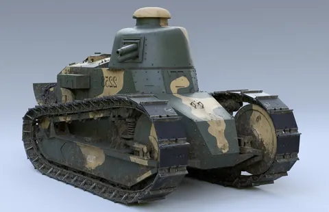WW1 Renault FT-17 Tank - Blender 3d models