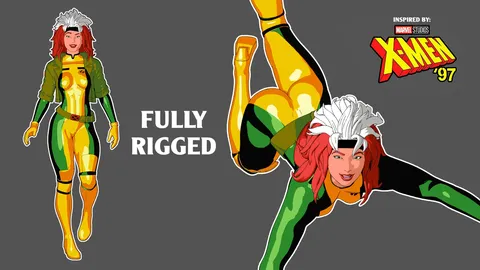 X-Men 97 Rogue Rig - Blender 3d models