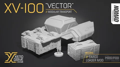 XV-100 Modular Transport - Blender 3d models