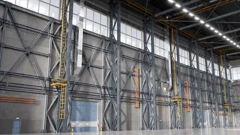 XXL Airliner Hangar - Blender scenes