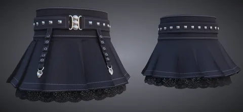 Y2k Mini Skirt - Blender 3d models