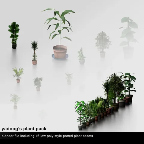 Yadoog's Plant Pack - Blender 3d models