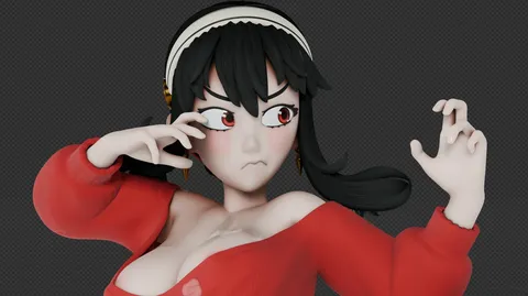 Yor Forger Statue - Blender 3d models