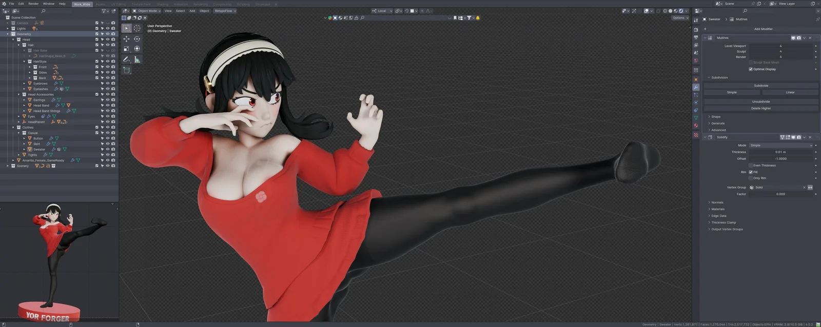 Yor Forger Statue screenshot 2