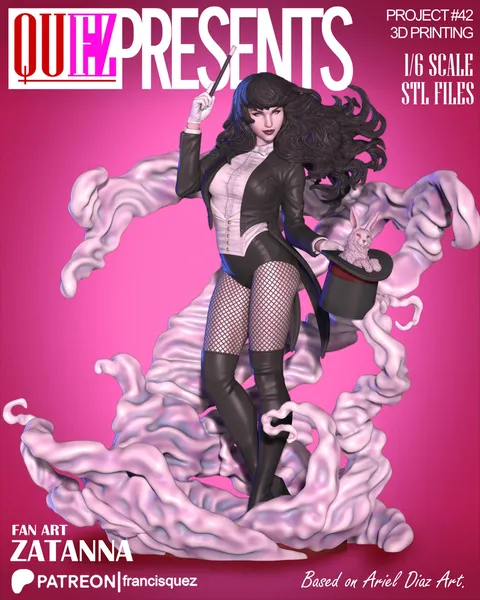 Zatanna 3D Print Model - Blender 3d models