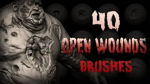 Open Wounds VDM Brushes - Blender sculpting brushes