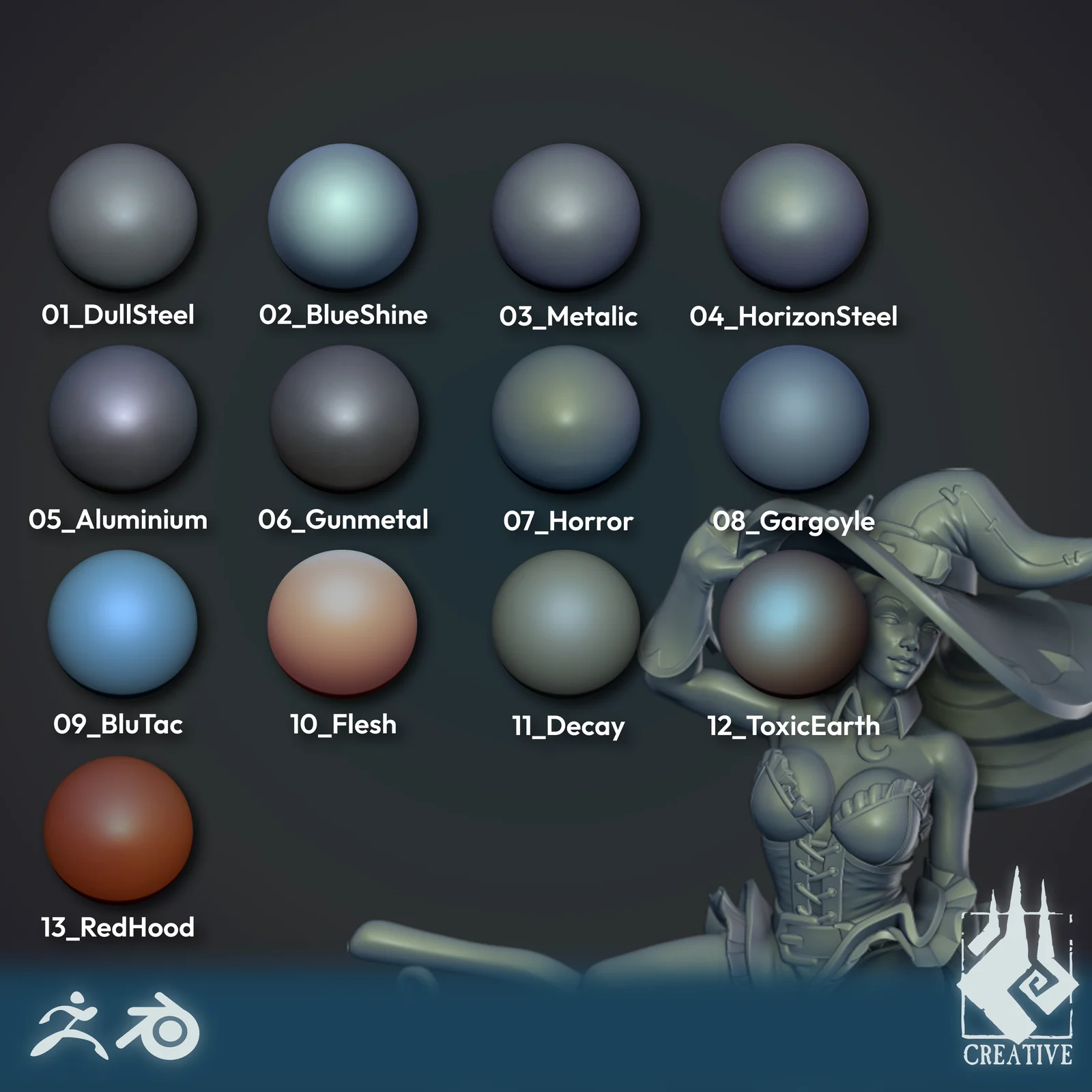 ZBrush Matcaps Pack screenshot 2