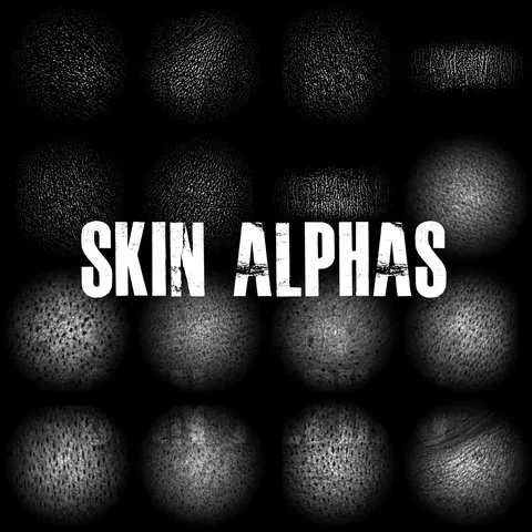 Skin Alphas - Blender sculpting brushes