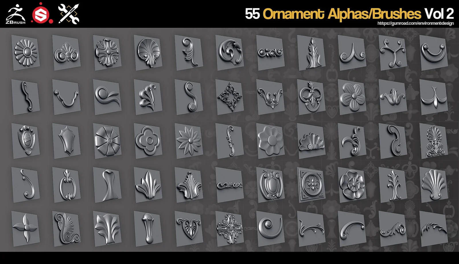 55 Ornament Brushes Vol. 2 screenshot 2