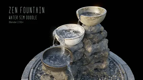 Zen Fountain - Blender scenes