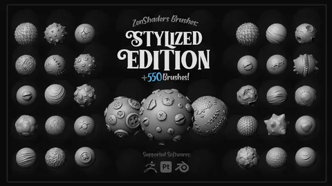 ZenShaders Stylized Brushes - Blender sculpting brushes